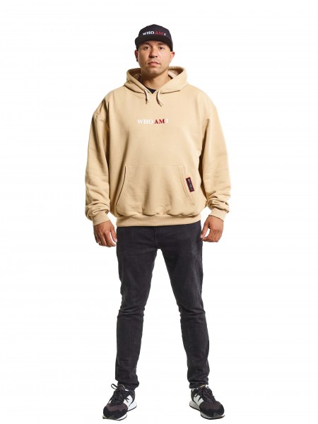 Oversize hoodie beige