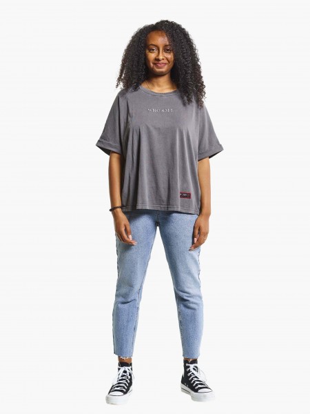 Girly Oversize T-Shirt grau
