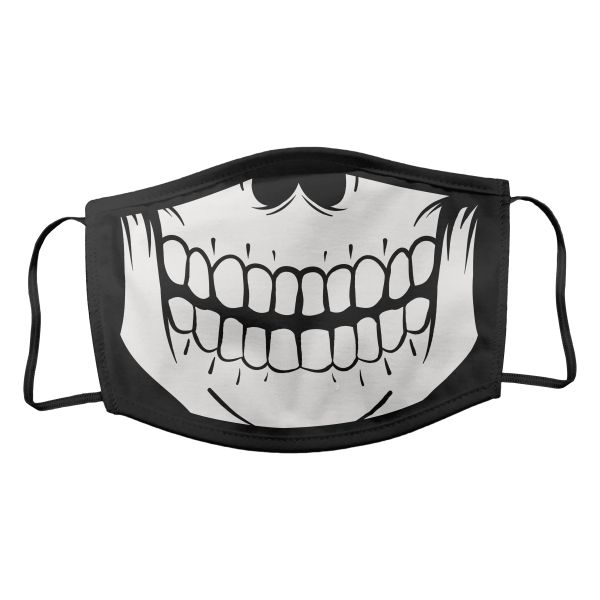 Maske Totenkopf schwarz