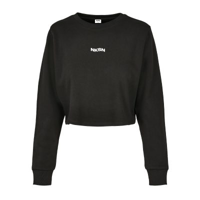 NKSN Come Over Tour Girly Cropped Sweater Schwarz